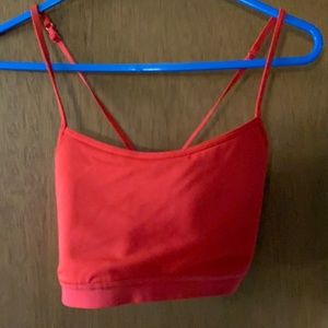 Coral light support sports bra.